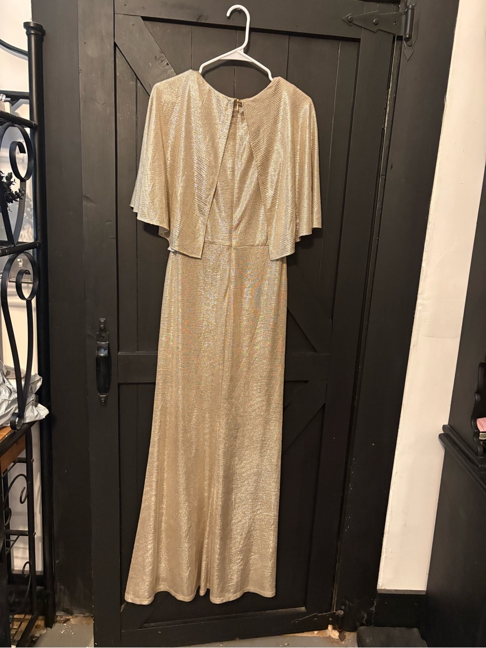 Ralph Lauren Shimmery Gold Twist-Front Maxi Dress - Picture 8 of 13